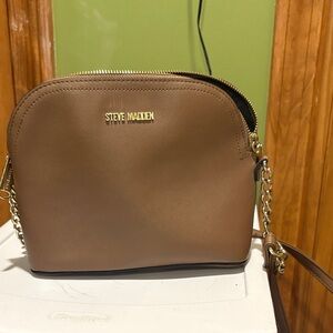 Steve Madden Tan Crossbody Bag with Gold Accents